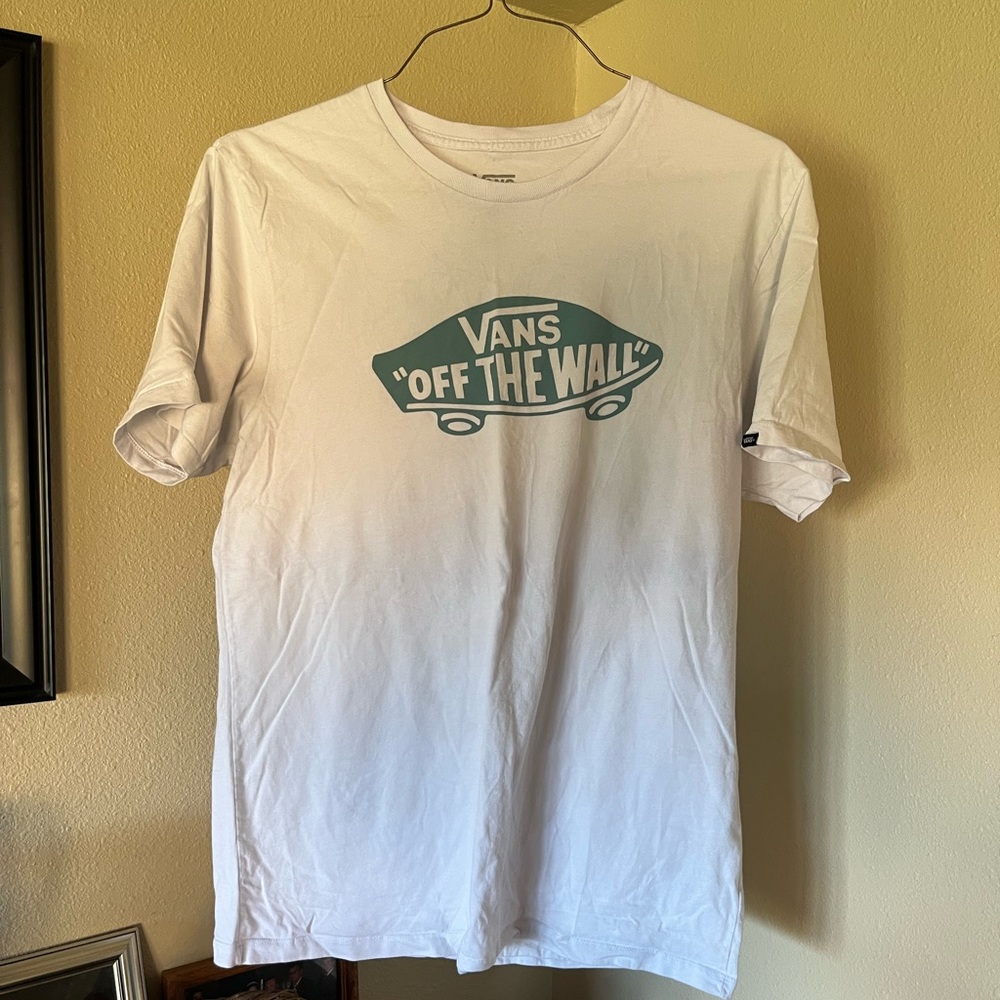 Vans White and Blue Short Sleeve Tee